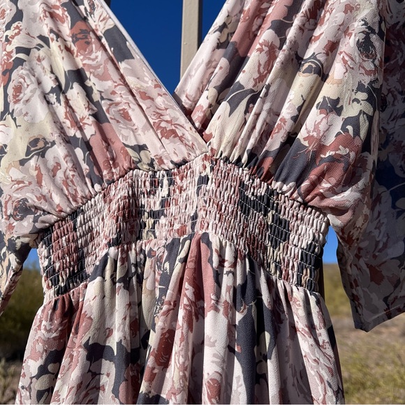 ⬇️ONETHELAND(True Bohemian)NWTWomen’s Long Dress S Greyish/Brown Pinkish Family - Picture 8 of 12